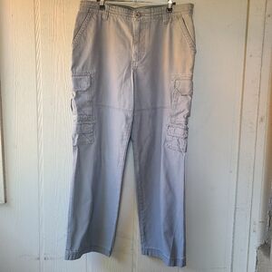 Mens Olive Cargo Pants Size 34 x 32